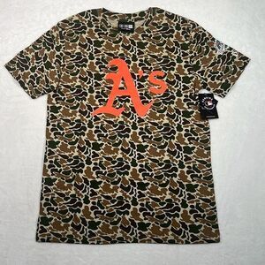 New Era MLB Oakland A’s‎ Camo Cotton Baseball T-shirt NWT Men Medium